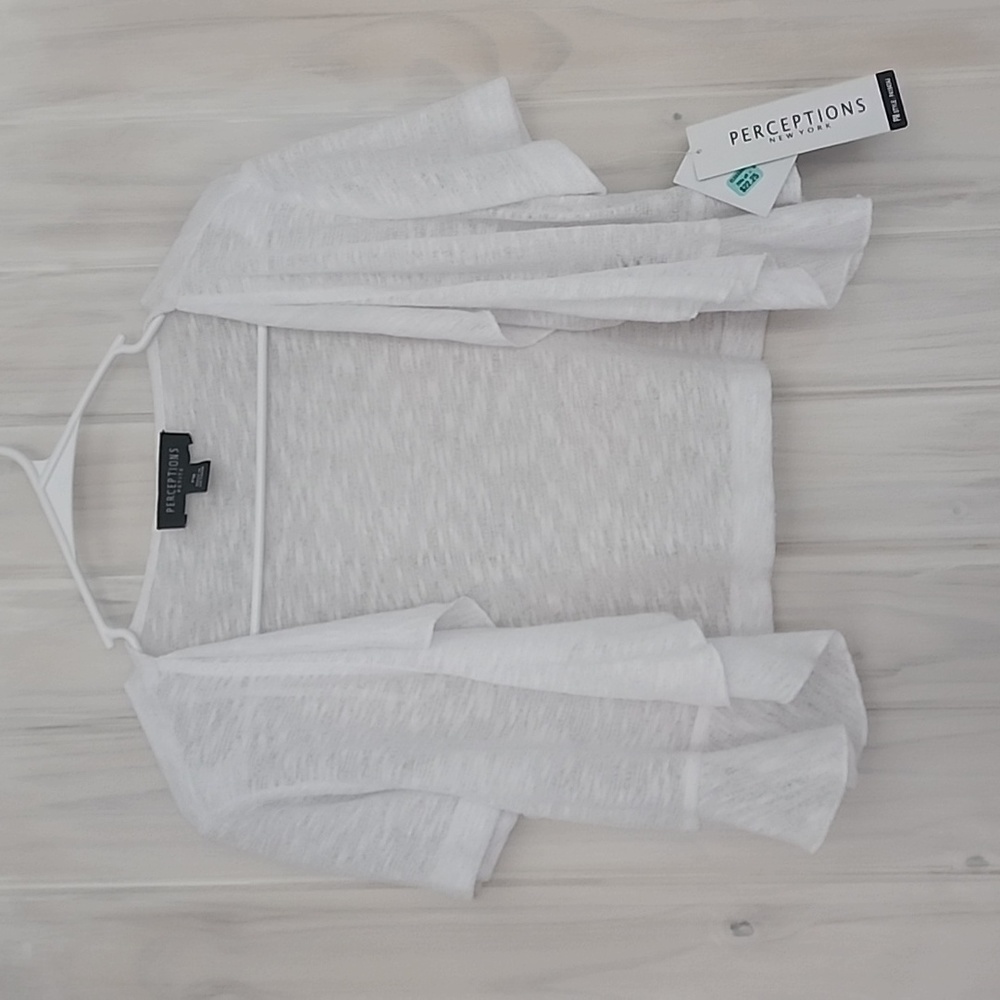 White Crop Cardigan